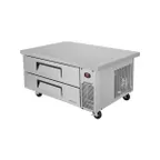 image of Turbo Air TCBE-48SDR-E-N 53" 2 Drawers Refrigerated Chef Base, Flat Top, 7.5 cu. ft.