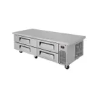 image of Turbo Air TCBE-72SDR-E-N 78" 4 Drawers Refrigerated Chef Base, Flat Top, 12.6 cu. ft.