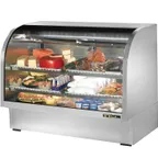 image of True TCGG-60-S-HC-LD 60" Curved Refrigerated Deli Display Case