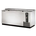 image of True TD-65-24-S-HC 64" Solid Slide Lid Stainless Steel Deep Well Horizontal Bottle Cooler