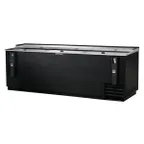 image of True TD-95-38-HC 95" Solid Slide Lid Deep Well Horizontal Bottle Cooler w/ LED Lighting