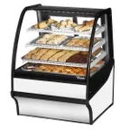 image of True TDM-DC-36-GE/GE-W-W 36" Curved Glass / Glass End Dry Bakery Merchandiser Case