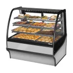 image of True TDM-DC-48-GE/GE-S-S 48" Curved Glass / Glass End Dry Bakery Merchandiser Case 