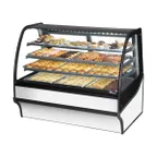 image of True TDM-DC-59-GE/GE-S-W 59" Curved Glass / Glass End Dry Bakery Merchandiser Case