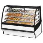 image of True TDM-DC-59-GE/GE-W-W 59" Curved Glass / Glass End Dry Bakery Merchandiser Case