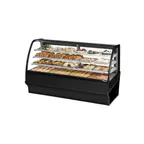 image of True TDM-DC-77-GE/GE-S-S 77" Curved Glass / Glass End Dry Bakery Merchandiser Case