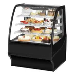 image of True TDM-R-36-GE/GE-B-W 36" Black Refrigerated Bakery Display Case