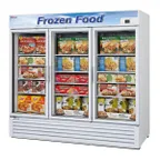 image of Turbo Air TGF-72FB-N 81" 3 Glass Door Freezer Merchandiser, White or Black, 58.45 cu. ft.