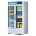 image of Turbo Air TGM-35SD-N 39" 2-Glass Door Merchandiser Refrigerator, 29.06 cu. ft., White or Black, LED Lighting