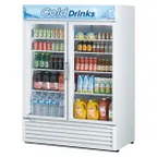 image of Turbo Air TGM-50RS(B)-N 55" 2-Glass Door Merchandiser Refrigerator, 45.97 cu. ft., Black, ENERGY STAR®