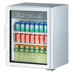image of Turbo Air TGM-5SD-N6 25" Glass Door Refrigerator, 4.45 cu ft, White, Low‑E Pane, LED, 1/8 HP, 115V