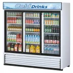 image of Turbo Air TGM-69RB-N 78" 3-Section Merchandiser Refrigerator w/ Sliding Glass Door, 61.83 cu. ft.