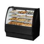 image of True TGM-DC-48-SC/SC-W-W 48" Curved Glass Solid Colored End Dry Bakery Merchandiser