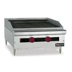 image of Therma-Tek TC24-24CRB 24" Countertop Gas Lava Rock Charbroiler w/ (2) Burners, 60.000 BTU