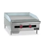 image of Therma-Tek TC24-24G 24" Countertop Manual Gas Griddle, 5/8" Steel Plate, 60.000 BTU