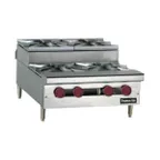 image of Therma-Tek TCHP12SU-2 12" Countertop Step-Up Gas Hotplate with (2) Burners, Manual Controls, 60.000 BTU
