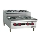 image of Therma-Tek TCHP24SU-4 24" Countertop Step-Up Gas Hotplate with (4) Burners, Manual Controls, 120.000 BTU