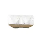 image of Thunder Group 0002BB Divided Sauce Dish, 1 Oz., 3-5/8" X 2-3/4", 2-Wells - Dozen