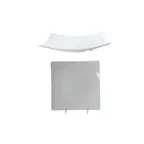 image of Thunder Group 24007WT Plate, 7-3/8" X 7-3/8", 1-3/8" Deep, Flare - Dozen