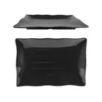 image of Thunder Group 24140BK Plate, 13-1/2"L X 9-1/8"W, Rectangular, Wave Edge - Dozen