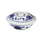 image of Thunder Group 8010TB Serving Bowl, 75 Oz., 10" Dia. With Lid, Lotus