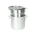 image of Thunder Group ALSKDB002 Double Boiler Set, 3 Piece, 12 Quart Boiler With Inset & Cover, Side Handles