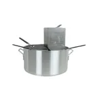 image of Thunder Group ALSKPC005 Pasta Cooker, 5 Piece - Set, 20 Quart Boiler With 4 Sectioned Stainless Steel Perforated Baskets With Handles, Aluminum