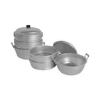 image of Thunder Group ALST011 Steamer Set, 19" Dia. X 22-5/8"H, 3/8" Perforations - Set