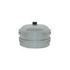 image of Thunder Group ALST015 Steamer Set, 23" Dia. X 19"H Without Bottom, Handles Built In All Sides Of Compartments