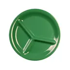 image of Thunder Group CR710GR Compartment Plate, 10-1/4" Dia., Round, 3-Wells - Dozen