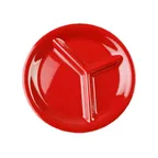 image of Thunder Group CR710PR Compartment Plate, 10-1/4" Dia., Round, 3-Wells - Dozen
