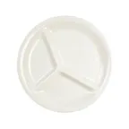 image of Thunder Group CR710V Compartment Plate, 10-1/4" Dia., Round, 3-Wells - Dozen