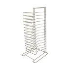 image of Thunder Group CRPT1015 15-Tier Pizza Pan Rack, 12x12, Chrome Plated Steel, Countertop, 5-15 Pans