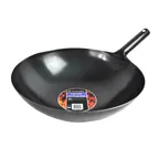 image of Thunder Group IRJWC301 Japanese Jin-Ping Wok, 14" Dia., 4-3/8" Deep With 5-1/2" Of Reinforced Sandwiched Welding