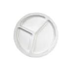 image of Thunder Group NS702W Compartment Plate, 10" Dia., Round, 3-Wells - Dozen
