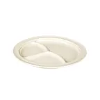image of Thunder Group NS703T Compartment Plate, 10-1/4" Dia., Round, 3-Wells - Dozen