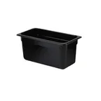 image of Thunder Group PLPA8136BK Food Pan, 1/3 Size, 6" Deep, Shatter And Scratch Resistant, Black