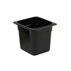 image of Thunder Group PLPA8166BK Food Pan, 1/6 Size, 6" Deep, Shatter And Scratch Resistant, Black
