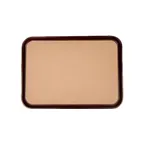 image of Thunder Group PLRT1612BCK Non‑Slip Serving Tray, 16" x 12" Black ABS Plastic with Cork Bottom, Restaurant Service