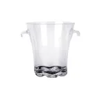 image of Thunder Group PLTHBK140C Ice Bucket, 4 Quart, 8" Dia. X 8-1/2"H, with Handles, Clear