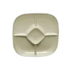image of Thunder Group PS1515V Chip & Dip Platter, 15", 5-Compartment, Square, Passion Pearl