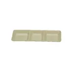 image of Thunder Group PS5103V Compartment Plate, 3-Wells, 28 Oz., 15" X 6-1/4" X 1-3/8", Passion Pearl