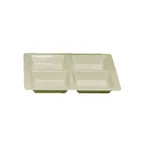 image of Thunder Group PS5104V Compartment Plate, 4-Wells, 60 Oz., 13-1/2" X 13-1/2" X 1-3/8", Passion Pearl