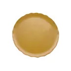 image of Thunder Group RF1018G Plate, 18" Dia., Round, Scallop Edge, Gold Pearl