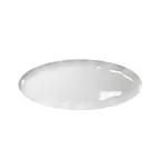 image of Thunder Group RF2024W Platter, 24"L X 10"W, Oval, Scallop Edge, Black Pearl, white