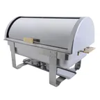 image of Thunder Group SLRCF0171G Chafer, 8 Quart, Roll-Top Cover, Dripless Water Pan - Set