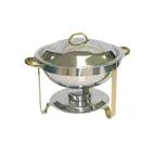 image of Thunder Group SLRCF0831GH Chafer, 4 Quart, Round, Lift-Off Cover - Set