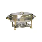 image of Thunder Group SLRCF0836GH Chafer, 6 Quart, Oval, Lift-Off Cover - Set