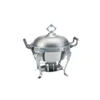 image of Thunder Group SLRCF8632 Deluxe Chafer, 5 Quart, Half-Size Round, Lift-Off Dome Cover - Set