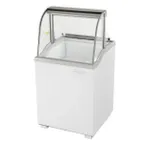 image of Turbo Air TIDC-26W-N 26" Ice Cream Dipping Cabinet w/ Curved Sneeze Guard